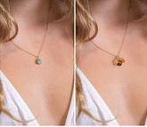 Colier Horoscop cu 3 pietre Semipretioase - Sentimente Gravate