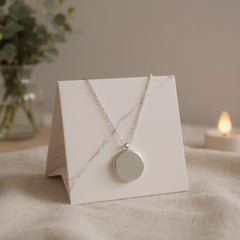 925 ezüst kerek medál fotókkal és személyre szabott üzenettel