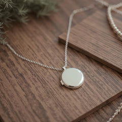 925 ezüst kerek medál fotókkal és személyre szabott üzenettel