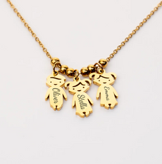 Colier cu Copii Personalizabil - Sentimente Gravate