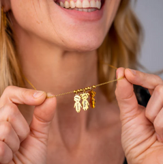 Colier cu Copii Personalizabil - Sentimente Gravate