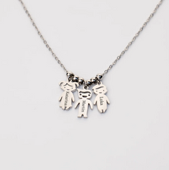 Colier cu Copii Personalizabil - Sentimente Gravate