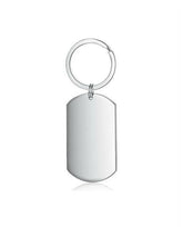 Breloc Personalizat, Placuta Argintie - Sentimente Gravate