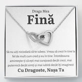 Cadou Fina - Colier Inimi Nasa - Sentimente Gravate