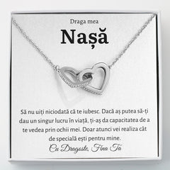 Cadou Nasa - Colier Inimi Fina - Sentimente Gravate