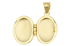 Pandantiv Oval Placat cu Aur 18K -cu poze in interior si mesaj personalizat Gravura + Cadou - Sentimente Gravate