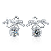 Cercei Argint Noapte Imperiala cu diamant Moissanite de 0.5 Carate - Sentimente Gravate