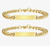 Set - 2 Bratari Placate cu Aur 24K Personalizata + Cadou - Sentimente Gravate