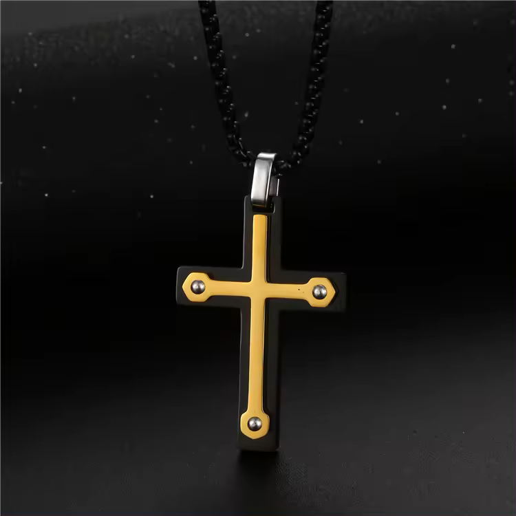 Lant cu Cruce Tor - Argintiu - Sentimente Gravate