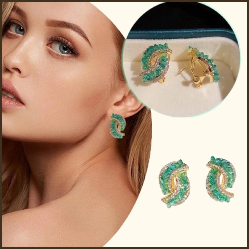 Cercei Amelis - Verde Smarald - Sentimente Gravate