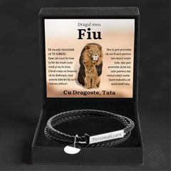 de la Tata pentru Fiu| Bratara Piele Tori