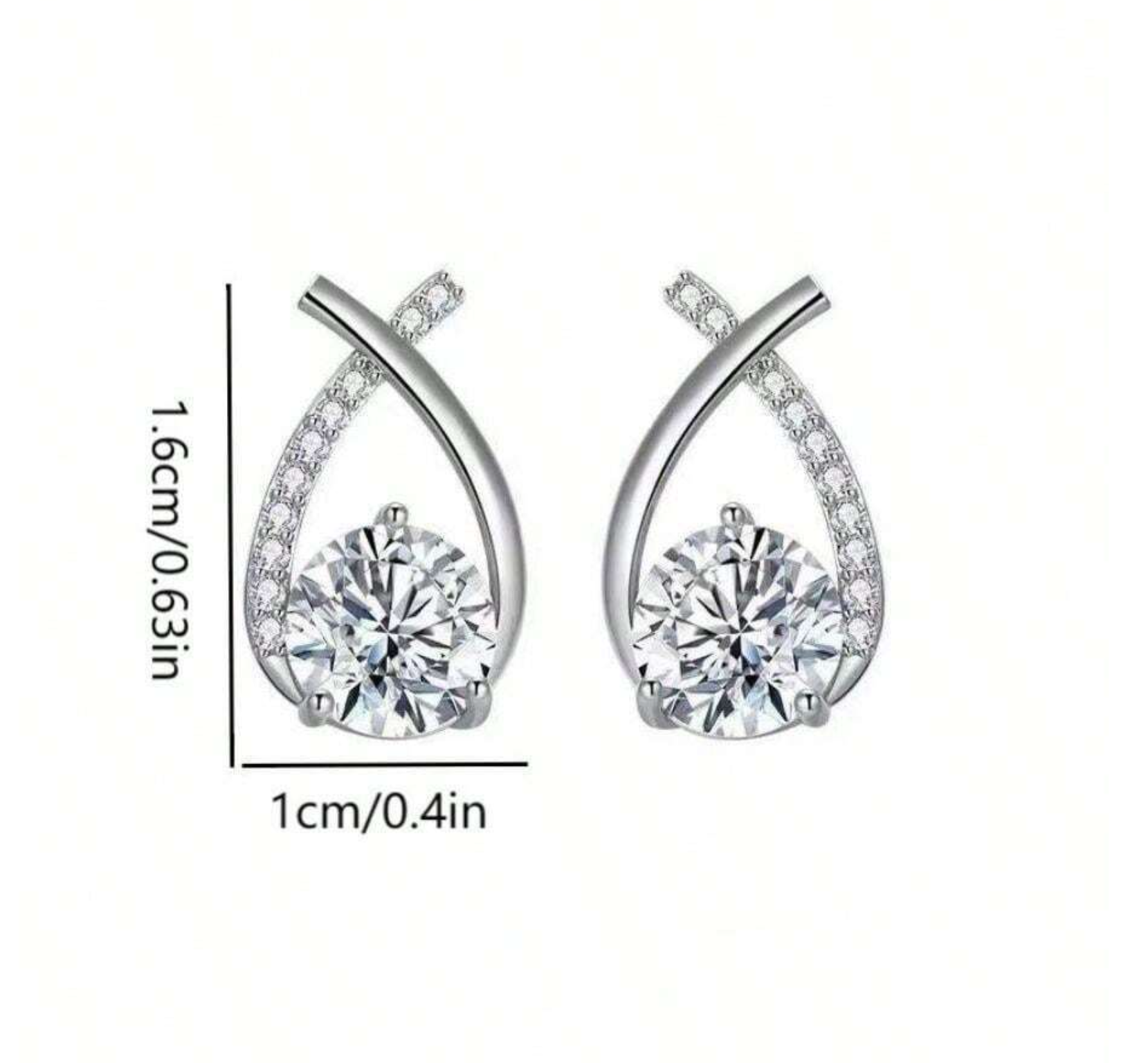 Cercei Argint Lacrima Stelei cu Diamant Moissanite de 0.5 Carate - Sentimente Gravate