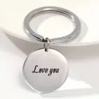 Breloc Personalizat, Banut Argintiu - Sentimente Gravate