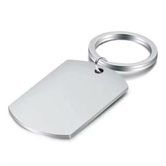 Breloc Personalizat, Placuta Argintie - Sentimente Gravate