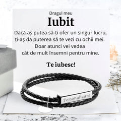 de la Iubita pentru Iubit | Bratara Piele Tori