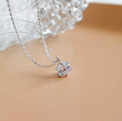 Colier din Argint 925 cu Diamant Moissanit de un Carat
