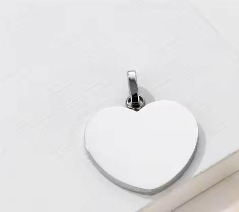 Lant cu Pandantiv Inima Argintiu -personalizat + Cadou - Sentimente Gravate