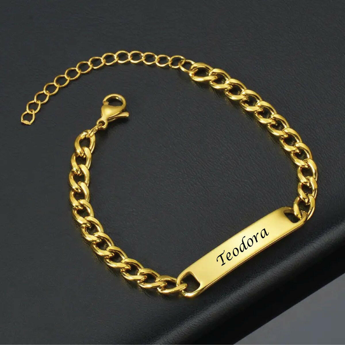 Set - 2 Bratari Placate cu Aur 24K Personalizata + Cadou - Sentimente Gravate