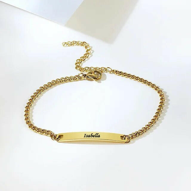 Set - 2 Bratari Placate cu Aur 24K Personalizata + Cadou - Sentimente Gravate